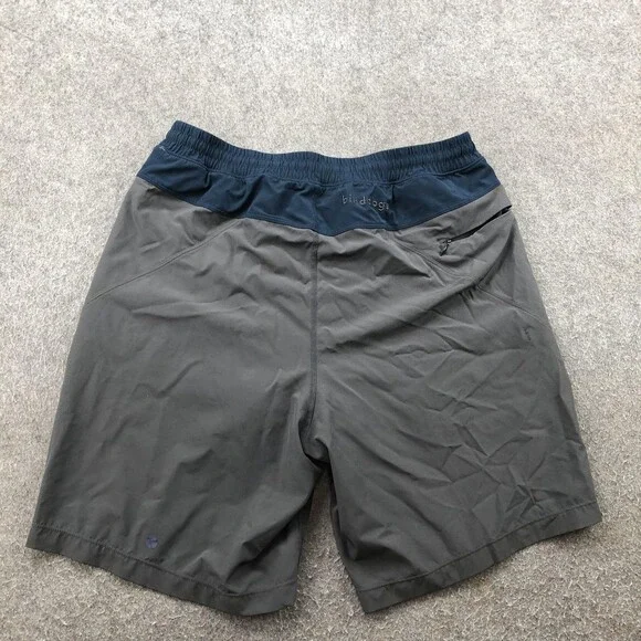 Birddogs Shorts Mens Large Long Gray Blue Lined Stretch Athletic Zip Pocket - Picture 6 of 10